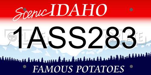 1ASS283 Idaho License Plate