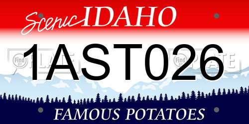 1AST026 Idaho License Plate