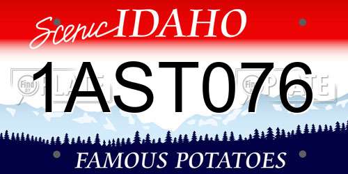 1AST076 Idaho License Plate