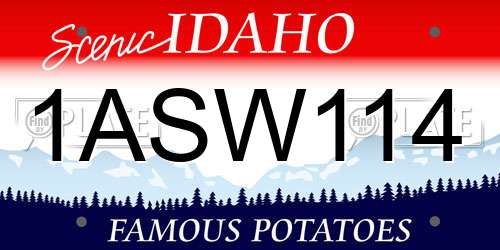 1ASW114 Idaho License Plate