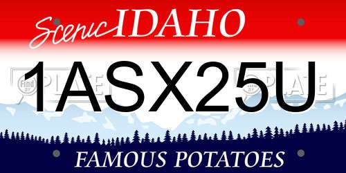 1ASX25U Idaho License Plate