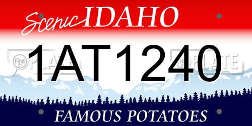 1AT1240 Idaho License Plate