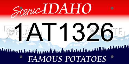 1AT1326 Idaho License Plate