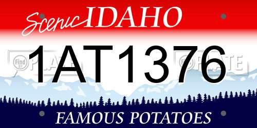 1AT1376 Idaho License Plate