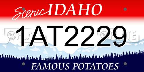 1AT2229 Idaho License Plate