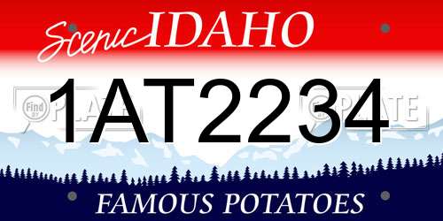 1AT2234 Idaho License Plate