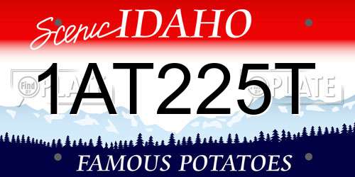 1AT225T Idaho License Plate