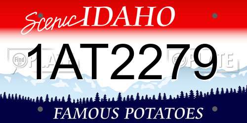 1AT2279 Idaho License Plate