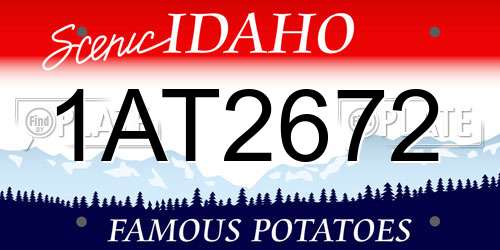 1AT2672 Idaho License Plate