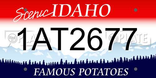 1AT2677 Idaho License Plate