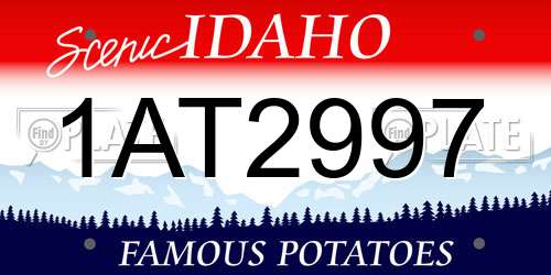 1AT2997 Idaho License Plate