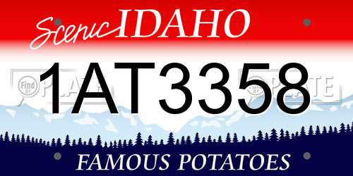1AT3358 Idaho License Plate