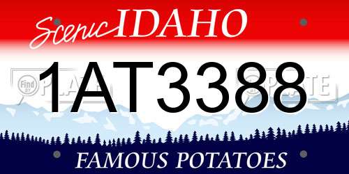 1AT3388 Idaho License Plate