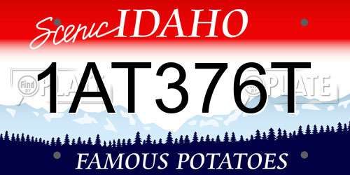 1AT376T Idaho License Plate