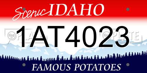 1AT4023 Idaho License Plate