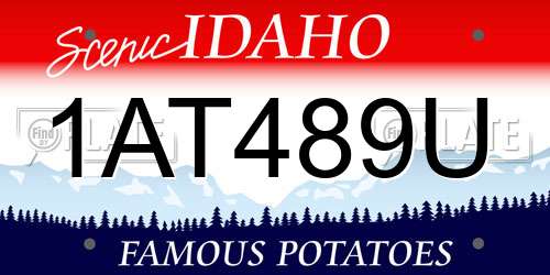 1AT489U Idaho License Plate