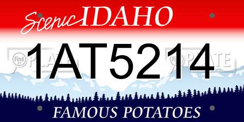 1AT5214 Idaho License Plate