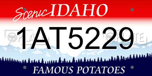 1AT5229 Idaho License Plate