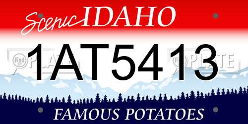 1AT5413 Idaho License Plate