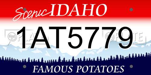 1AT5779 Idaho License Plate
