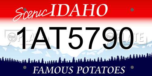 1AT5790 Idaho License Plate