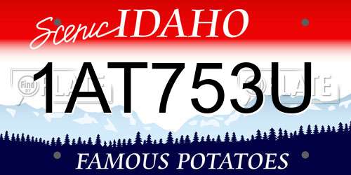 1AT753U Idaho License Plate