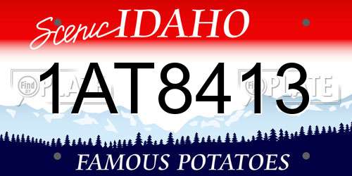 1AT8413 Idaho License Plate