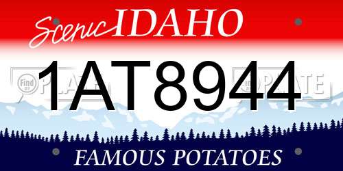 1AT8944 Idaho License Plate