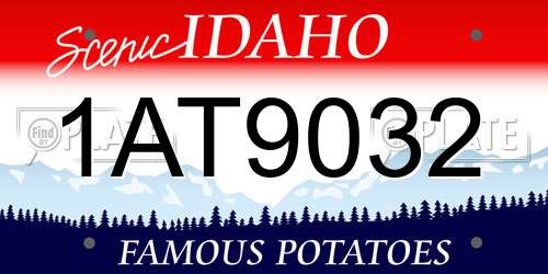 1AT9032 Idaho License Plate