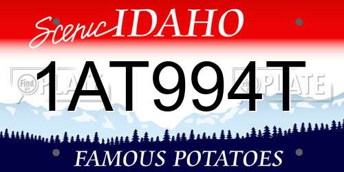 1AT994T Idaho License Plate