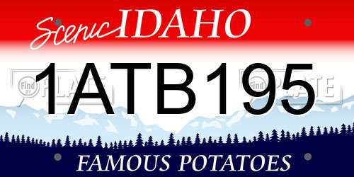 1ATB195 Idaho License Plate