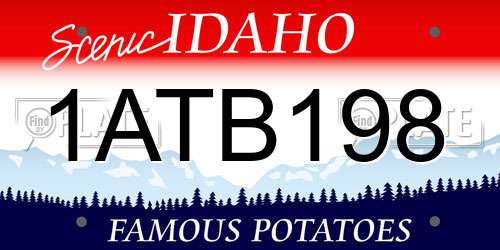 1ATB198 Idaho License Plate