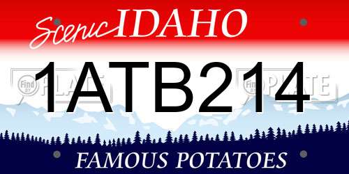 1ATB214 Idaho License Plate