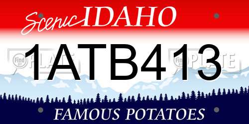 1ATB413 Idaho License Plate