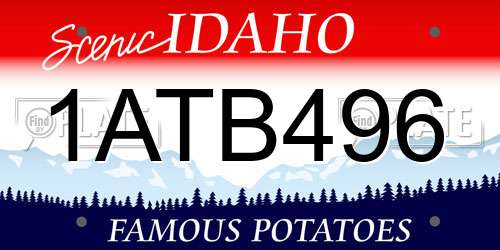 1ATB496 Idaho License Plate
