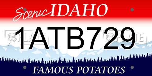 1ATB729 Idaho License Plate