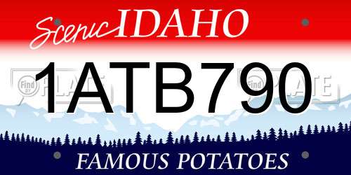 1ATB790 Idaho License Plate