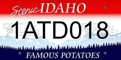 1ATD018 Idaho License Plate
