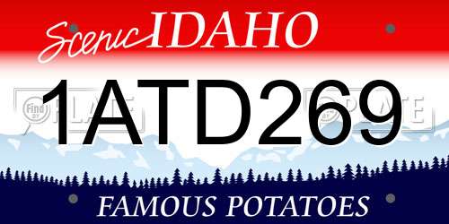 1ATD269 Idaho License Plate