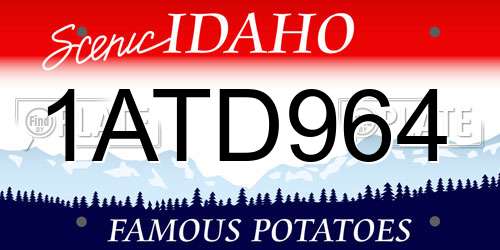 1ATD964 Idaho License Plate