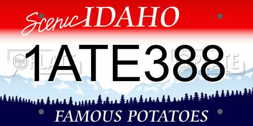 1ATE388 Idaho License Plate