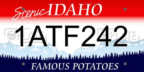 1ATF242 Idaho License Plate