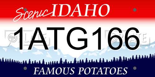 1ATG166 Idaho License Plate