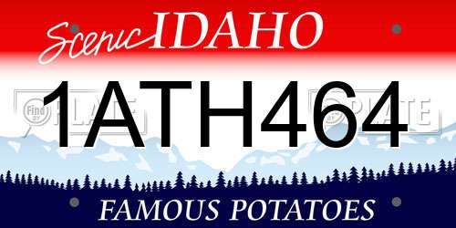 1ATH464 Idaho License Plate