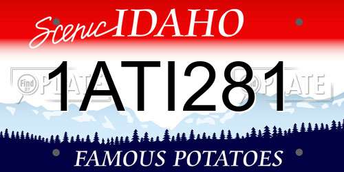 1ATI281 Idaho License Plate