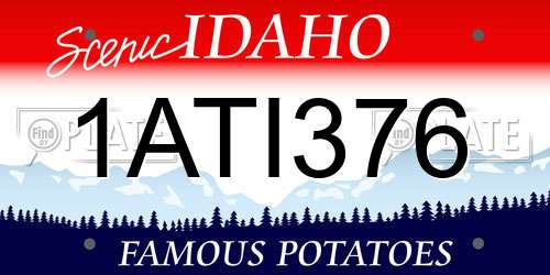 1ATI376 Idaho License Plate