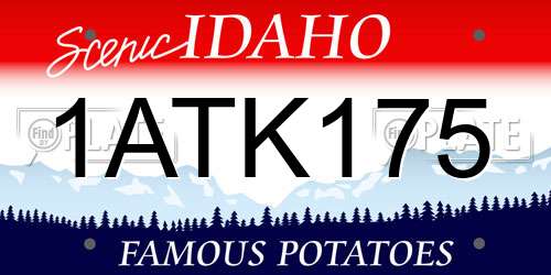 1ATK175 Idaho License Plate
