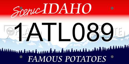 1ATL089 Idaho License Plate