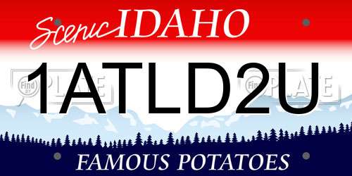 1ATLD2U Idaho License Plate