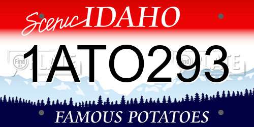 1ATO293 Idaho License Plate